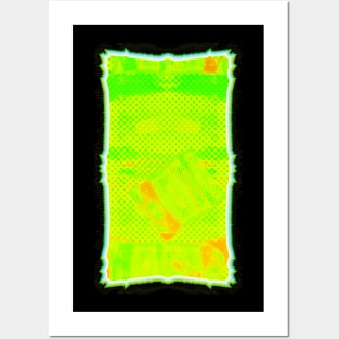 Vibrant Neon Glitch - Abstract Halftone Pop Art Posters and Art